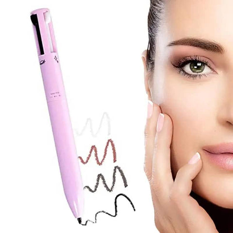 4 in 1 Makeup Pen, Lipstick, Eyeliner, Highlighter, Eyebrow Pencil