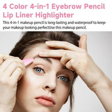 4 in 1 Makeup Pen, Lipstick, Eyeliner, Highlighter, Eyebrow Pencil
